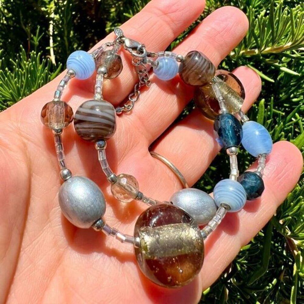 Vintage 90's Premier Designs Art Glass Bracelet - Picture 8 of 10